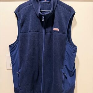 Vineyard Vines Navy Sherpa Fleece Jacket - XL